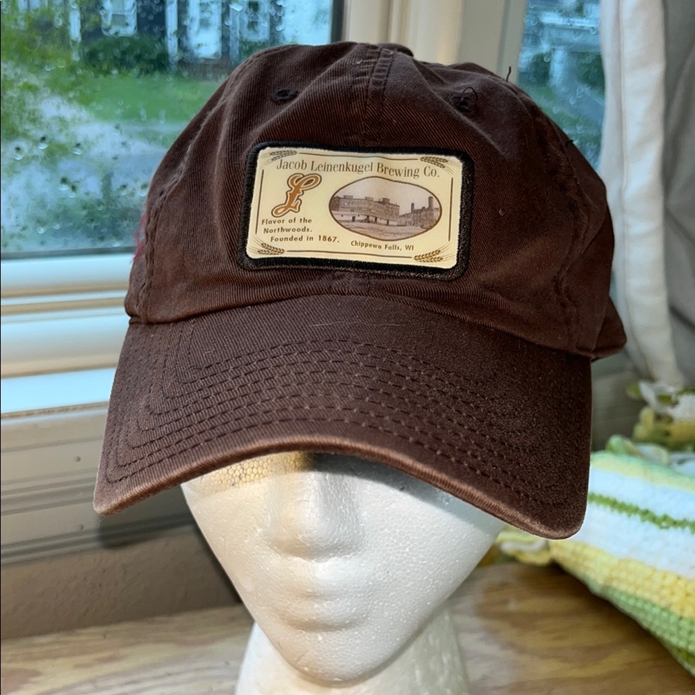 American Needle Jacob Leinenkugel Brewery Brown Vintage Patch Hat